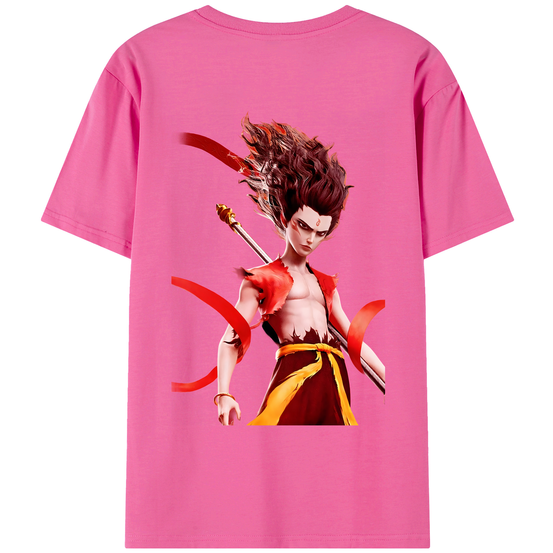 （画像用） Ne Zha 2 ナタ 魔童の大暴れ レディース半袖Tシャツ(バックプリント)